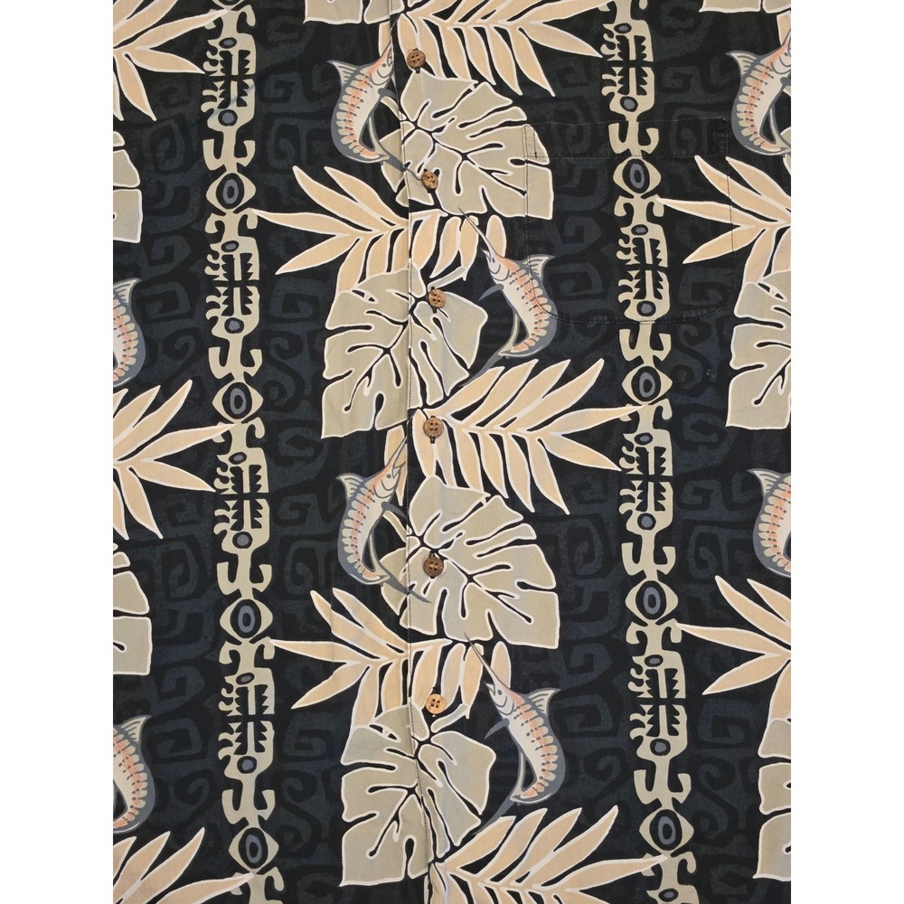 AFICO American Fishing Tackle Co. Hawaiian Tropical Shirt Mens 2X - Picture 3 of 4